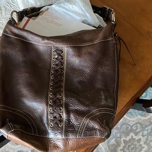 Coach Chelsea Lace Hobo Leather Shoulder Bag